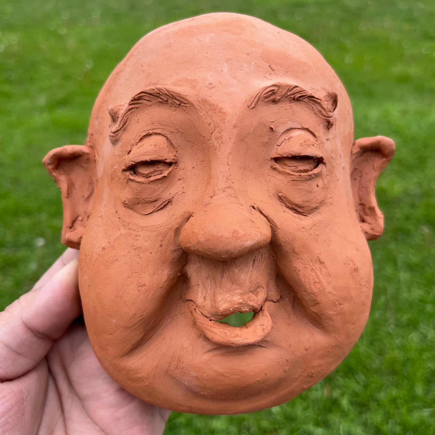 90s Clay demon sculture by Charlotte Burgess.