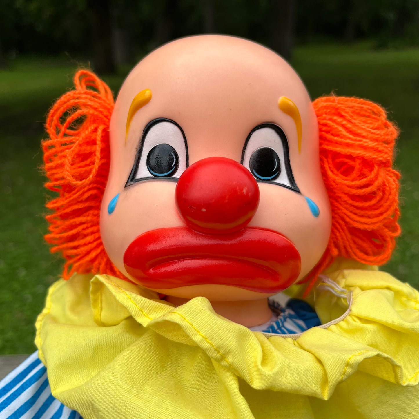 Vintage double sided clown doll.