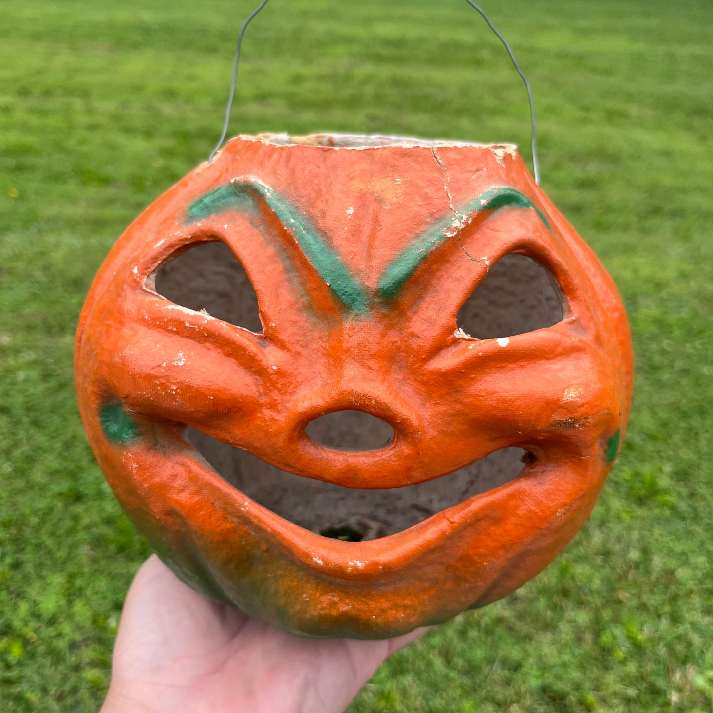 1950s Paper mache Jack o’ lantern.