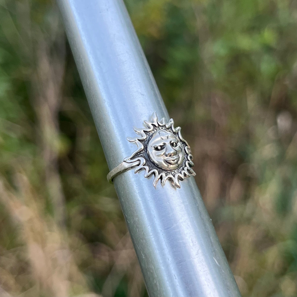 Sterling Silver sun ring. Size 6.