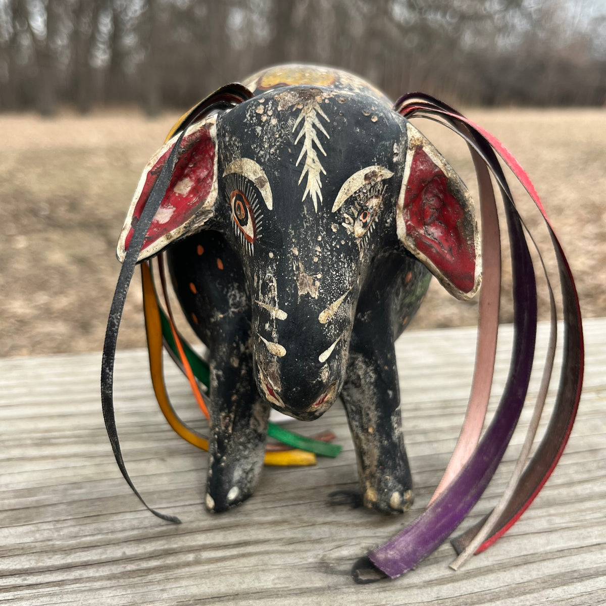 Hand crafted donkey gourd maraca. – Sad Heart Vintage