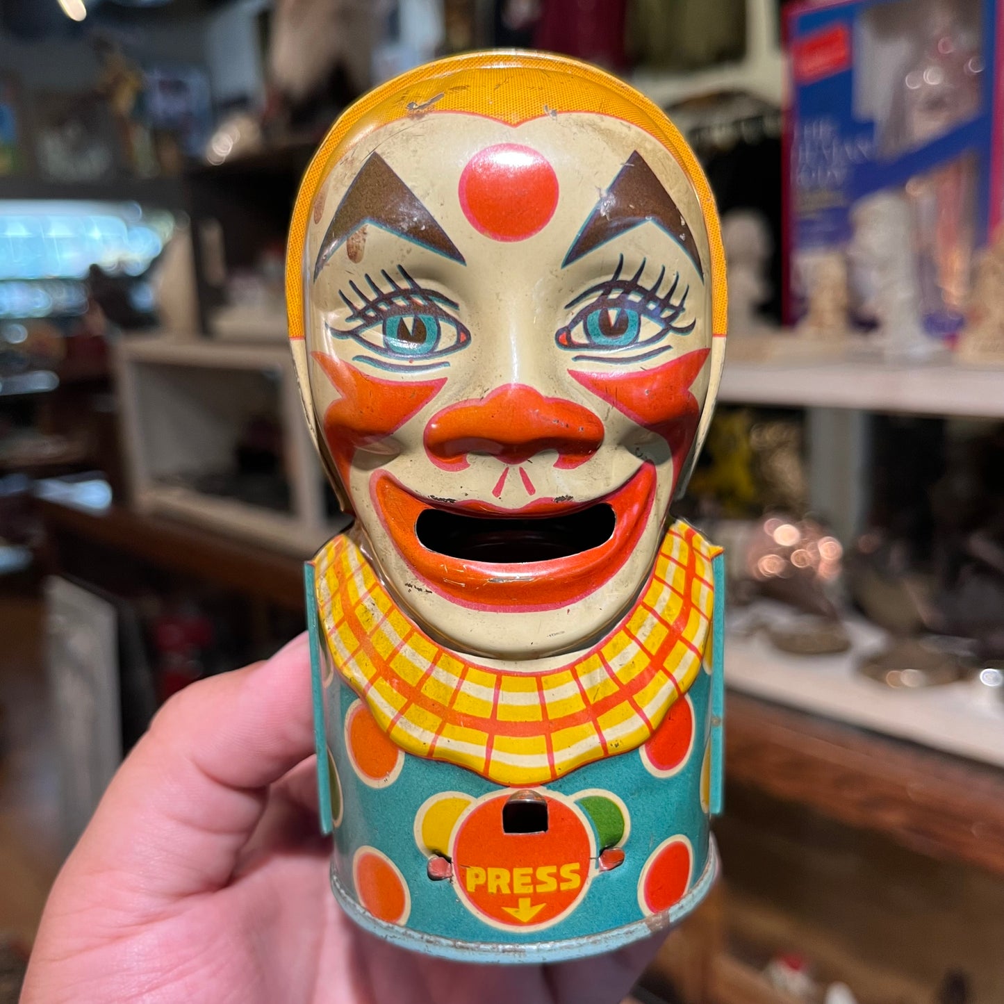 1930s Mechanical clown coin bank.
