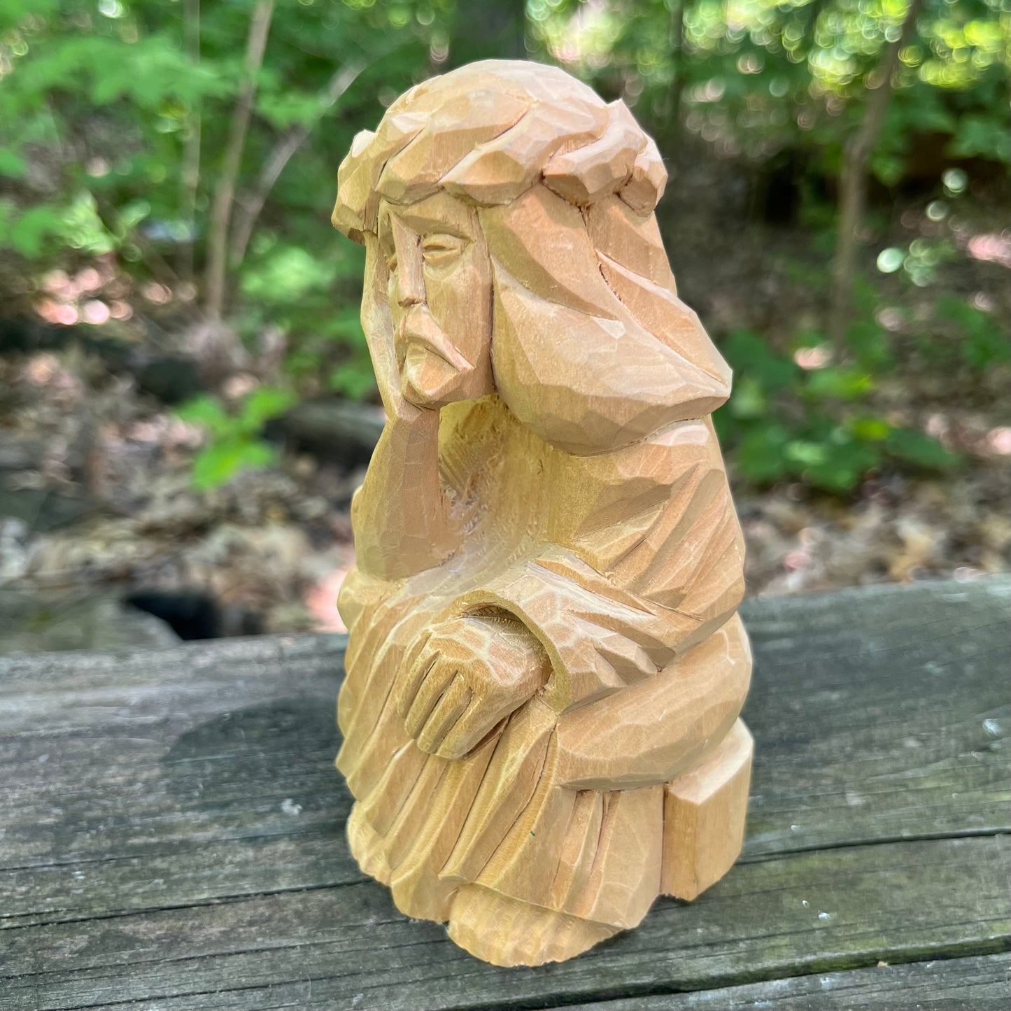 Vintage hand carved Crown of thorns Christ.