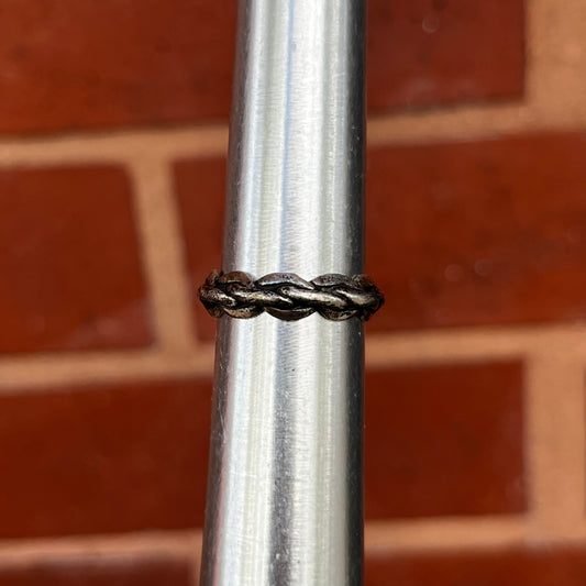 Vintage Sterling silver chain ring size 6