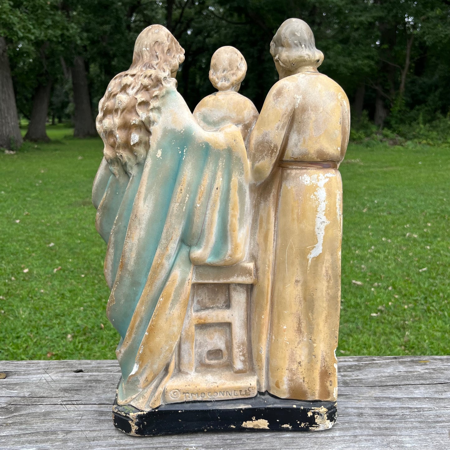 1920s/1930s Chalkware Holy Family statue.