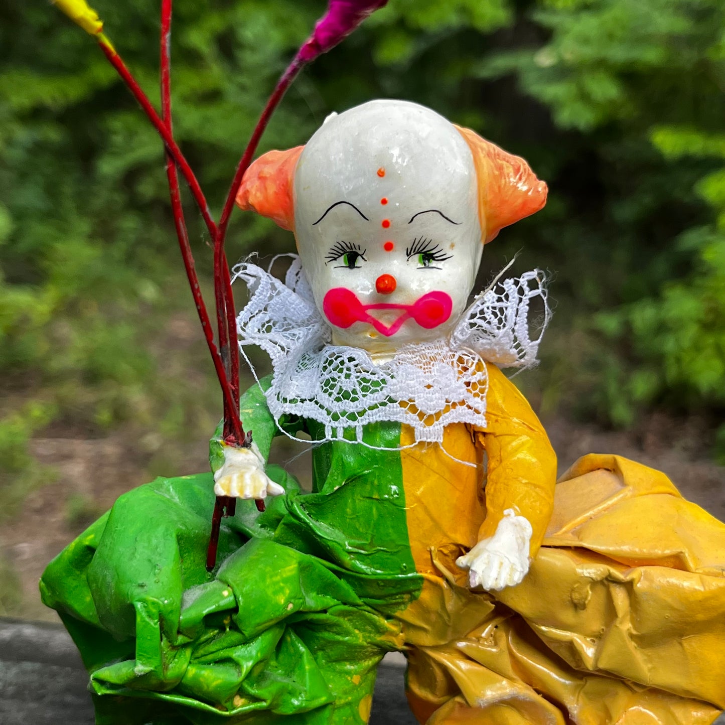 Vintage paper mache clown.