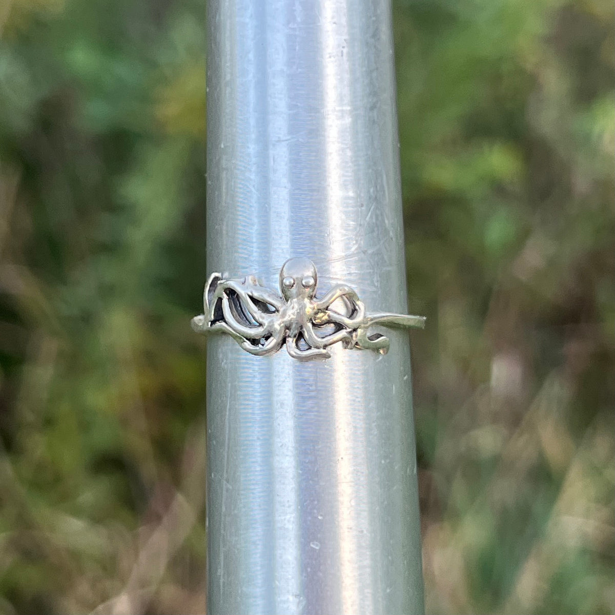 Sterling Silver Octopus ring. Size 10.25.