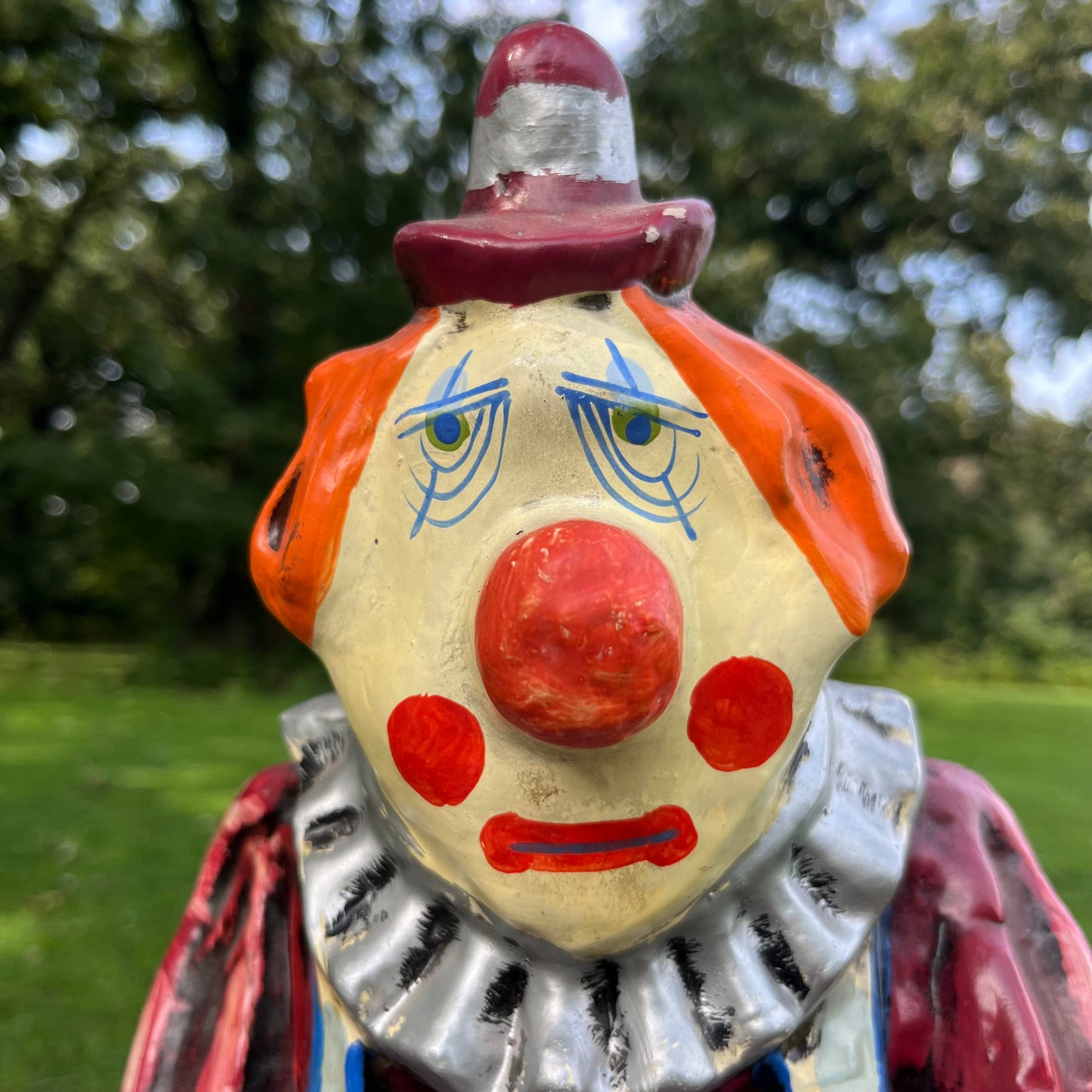 Vintage paper mache clown.