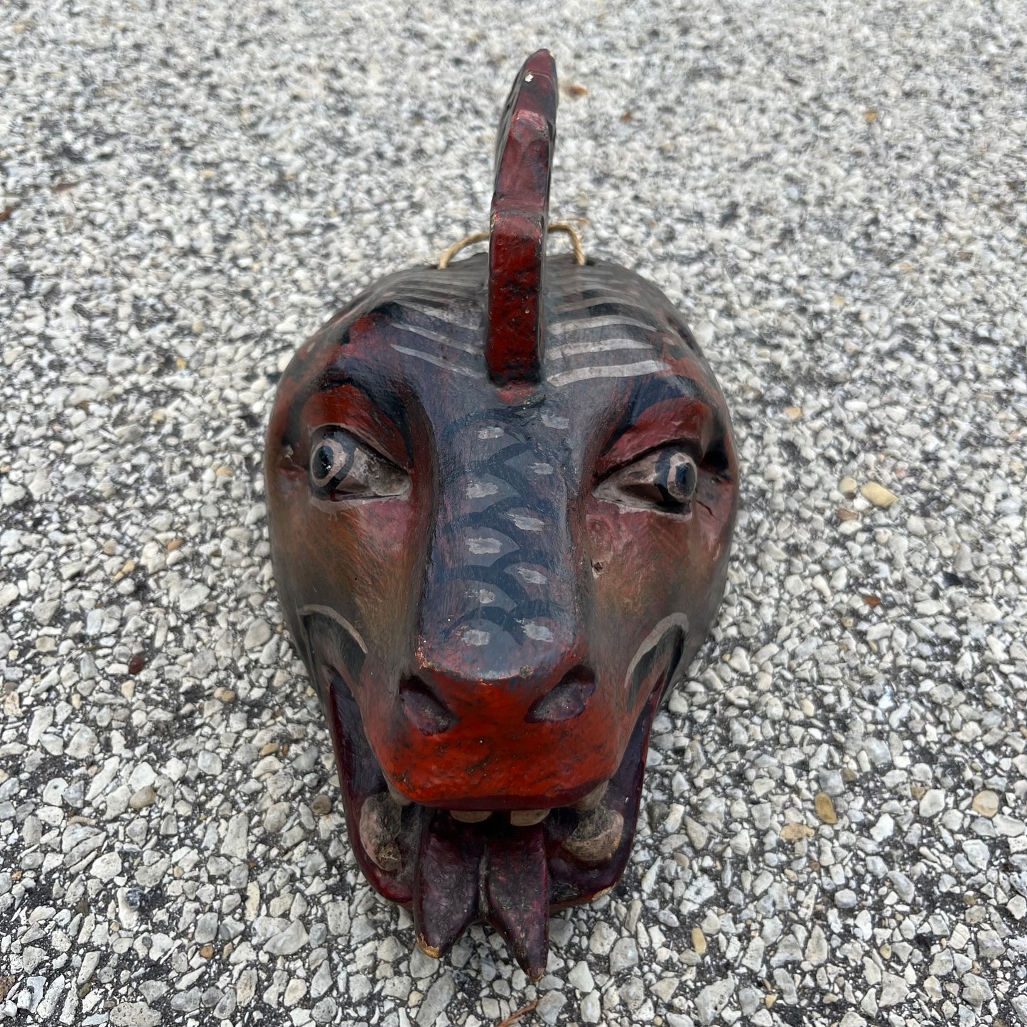 Vintage hand crafted dragon mask.
