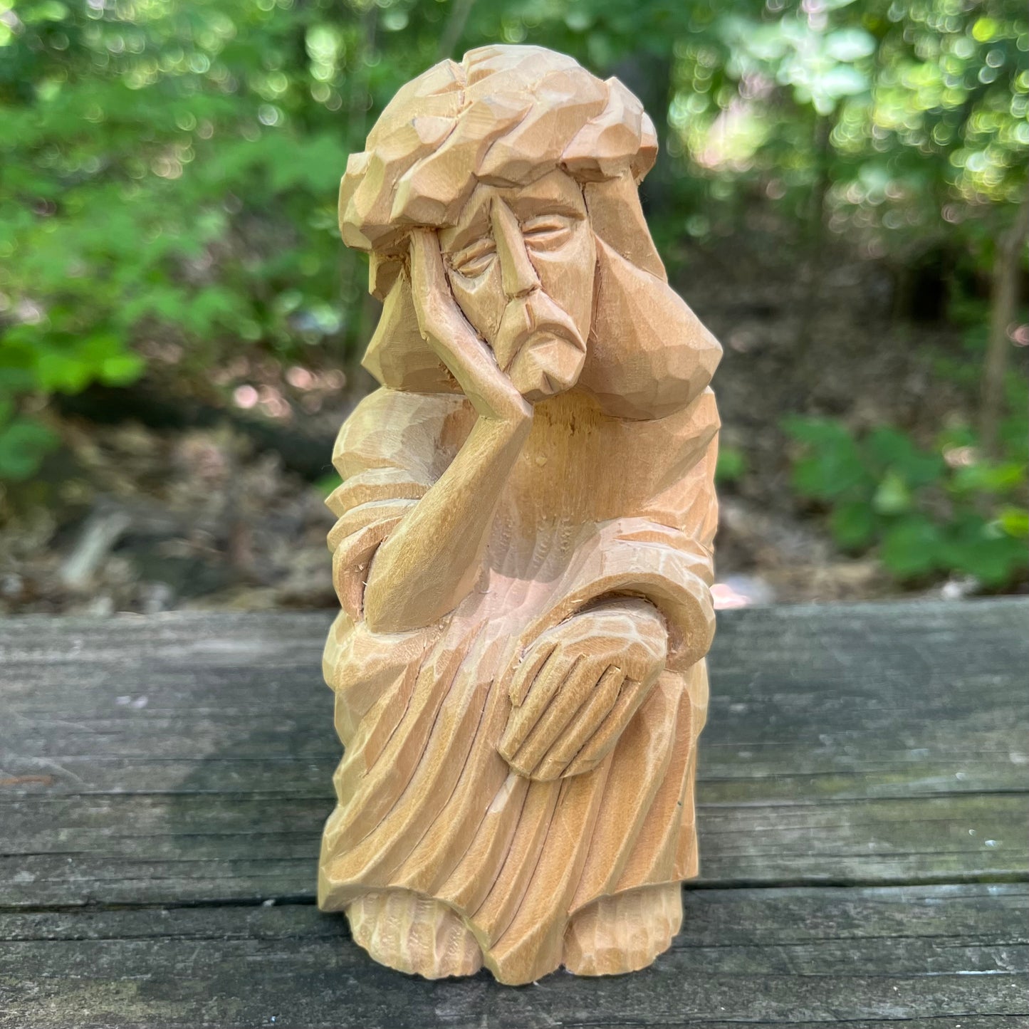 Vintage hand carved Crown of thorns Christ.