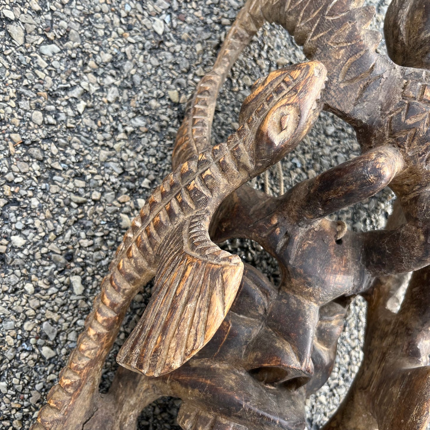 1950s Cherub devil mask from Jaleaca de Catalan.