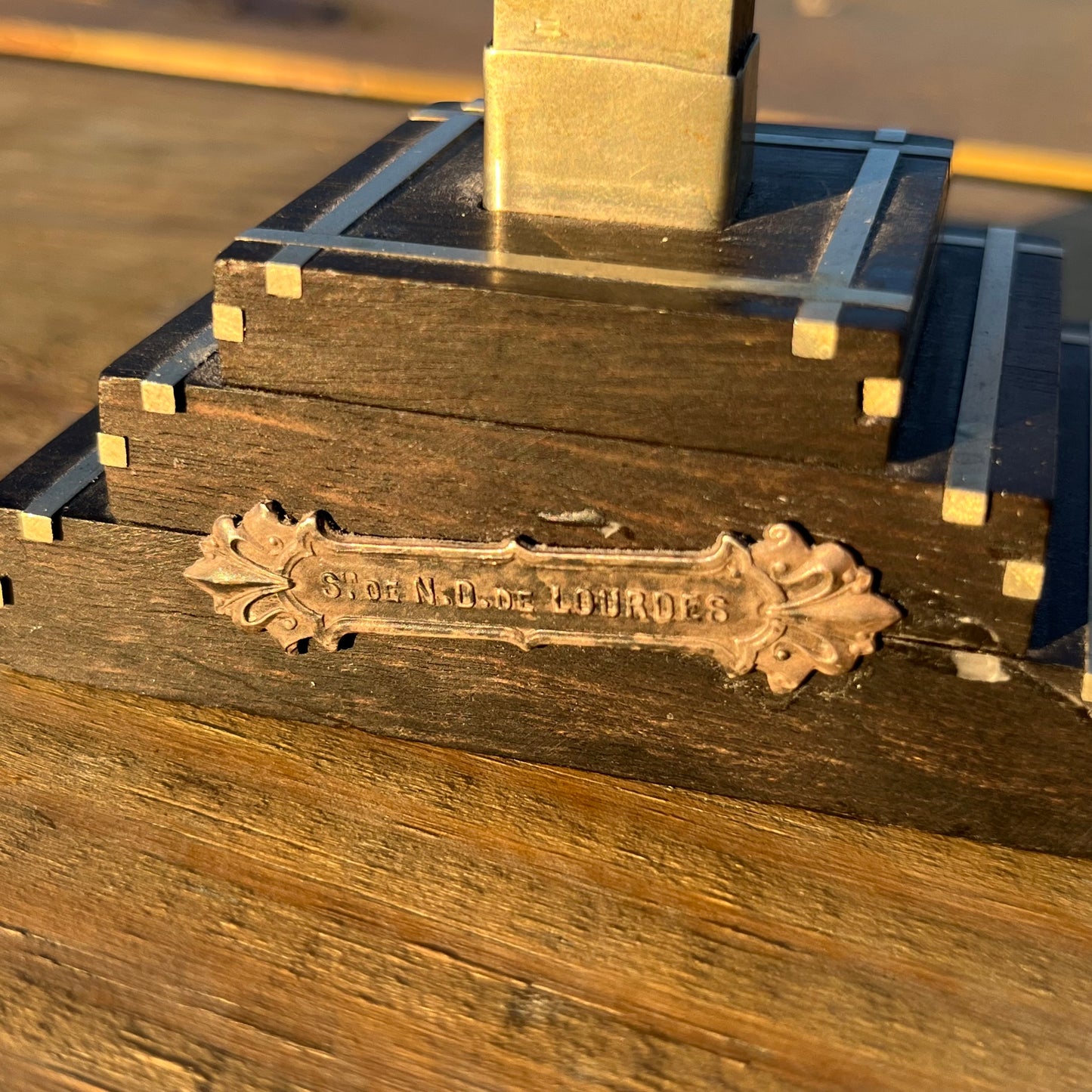 Vintage standing crucifix.