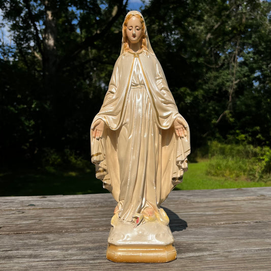 Vintage chalkware Mother Mary.