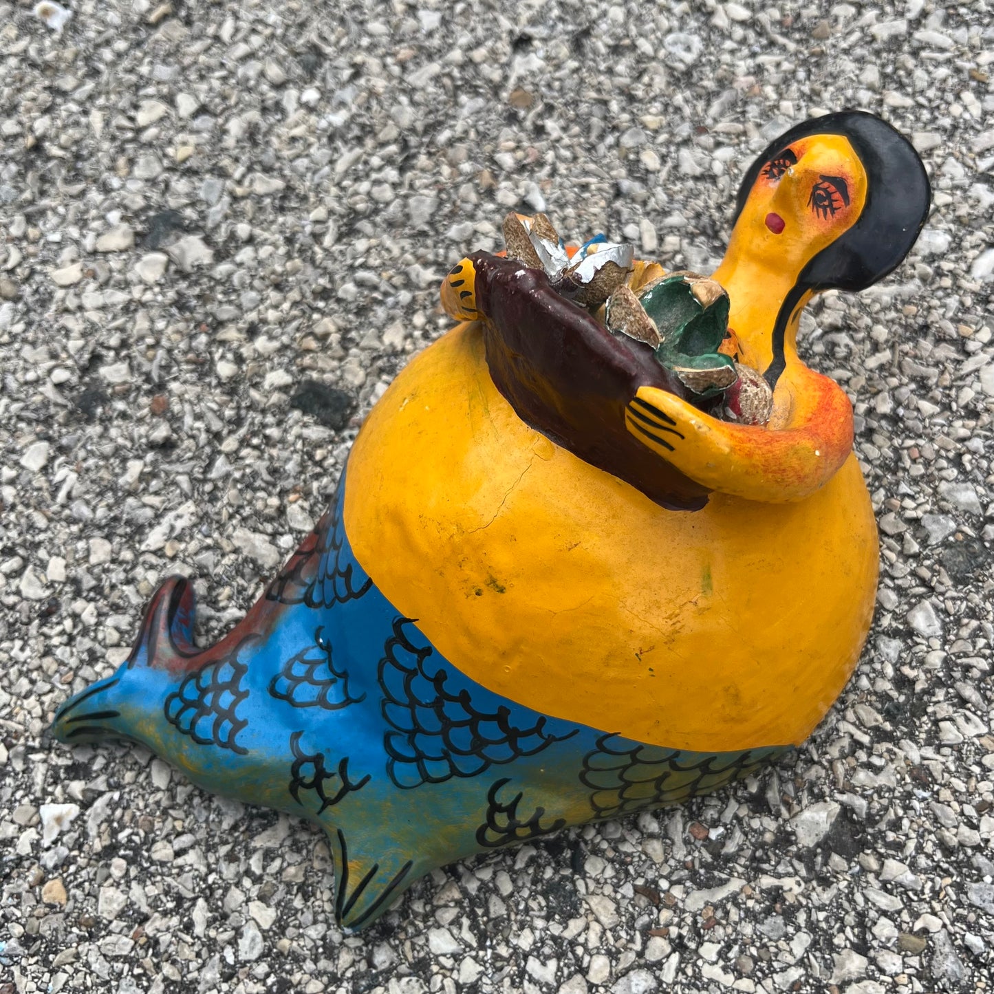 Vintage coconut mermaid.