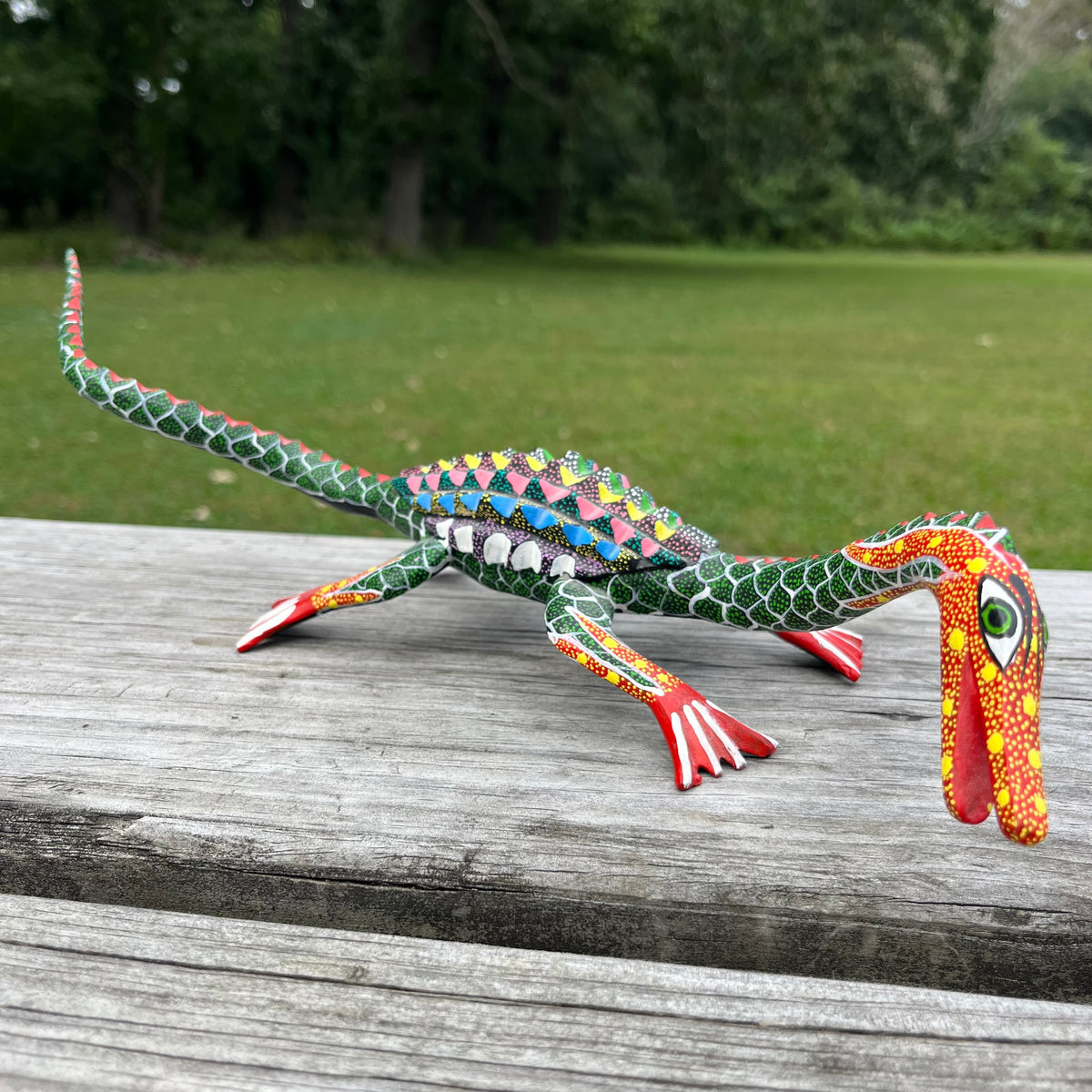 90s hand crafted Oaxacan lizard Alebrije.