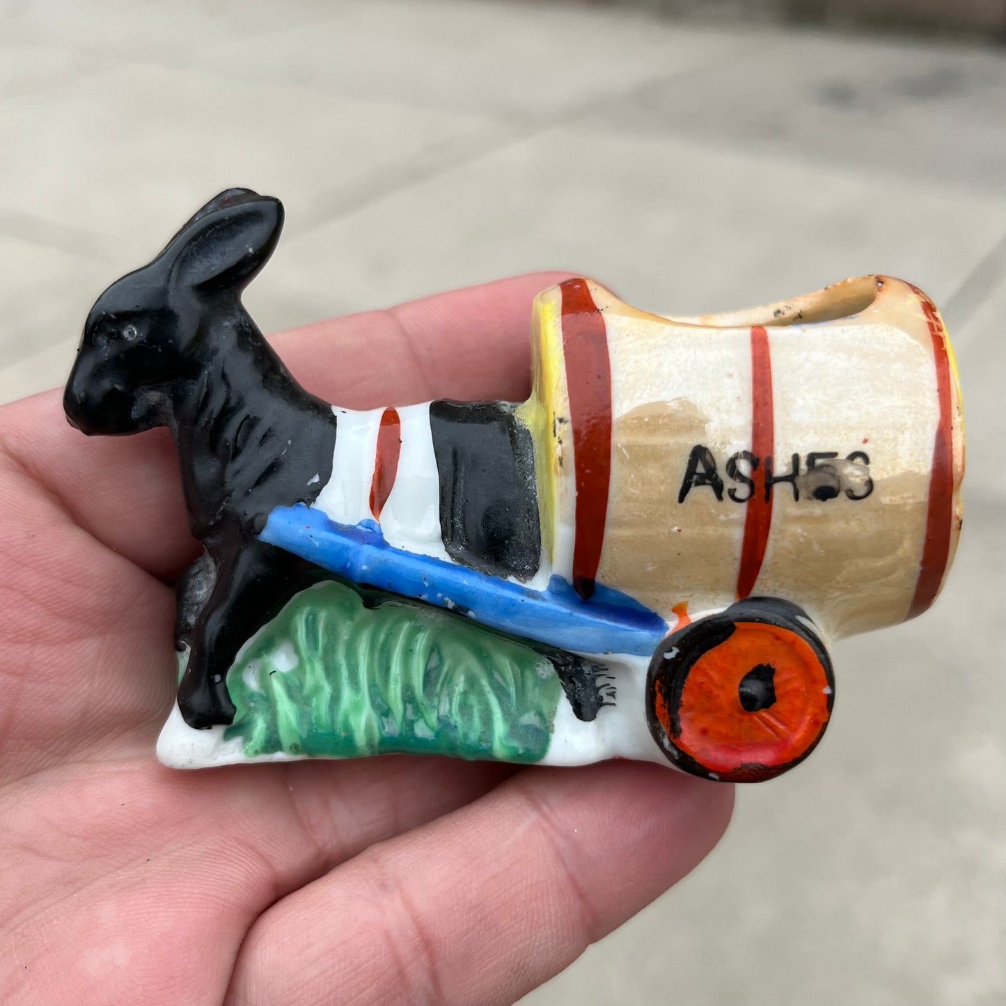 Vintage donkey ashtray.