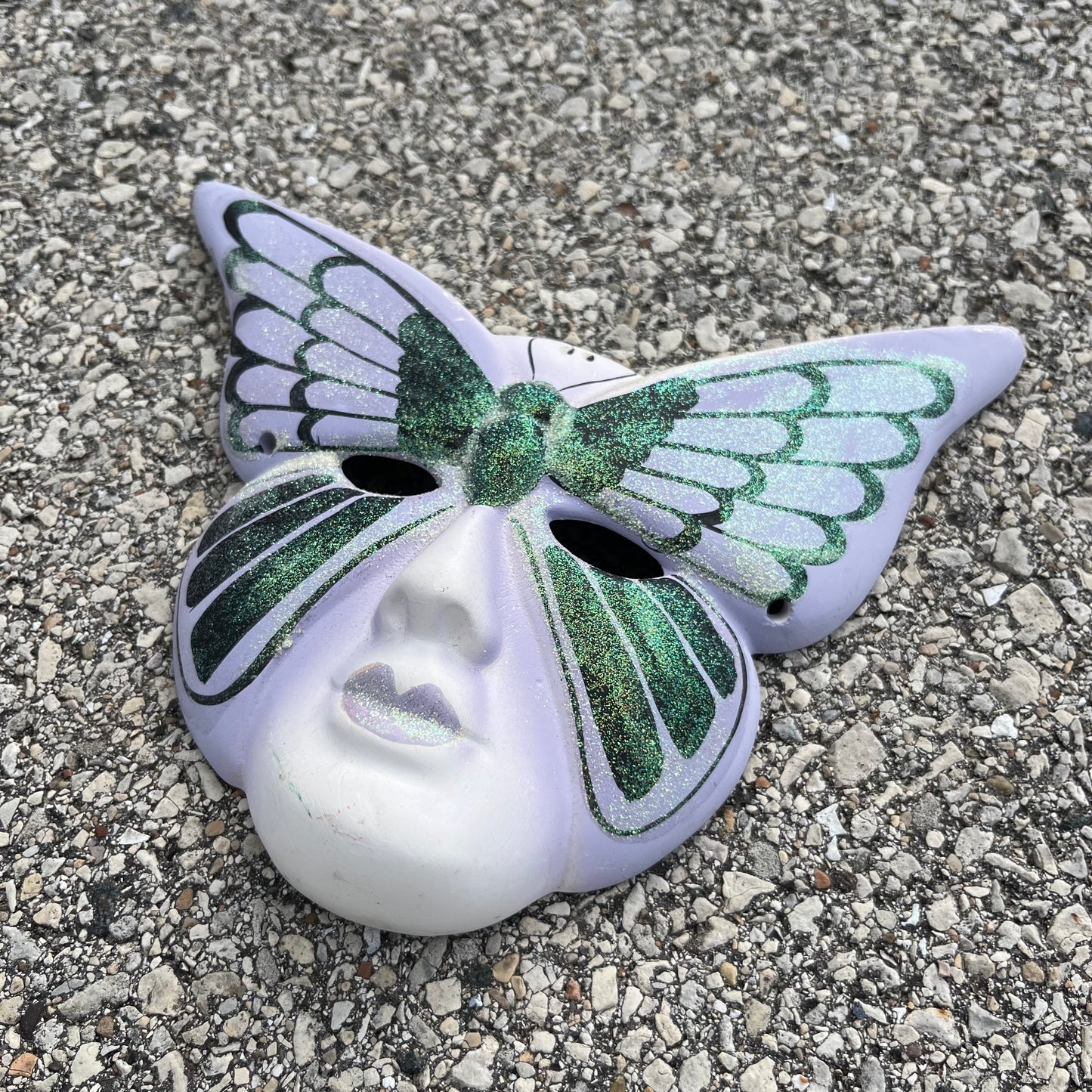1989 Clay butterfly mask.