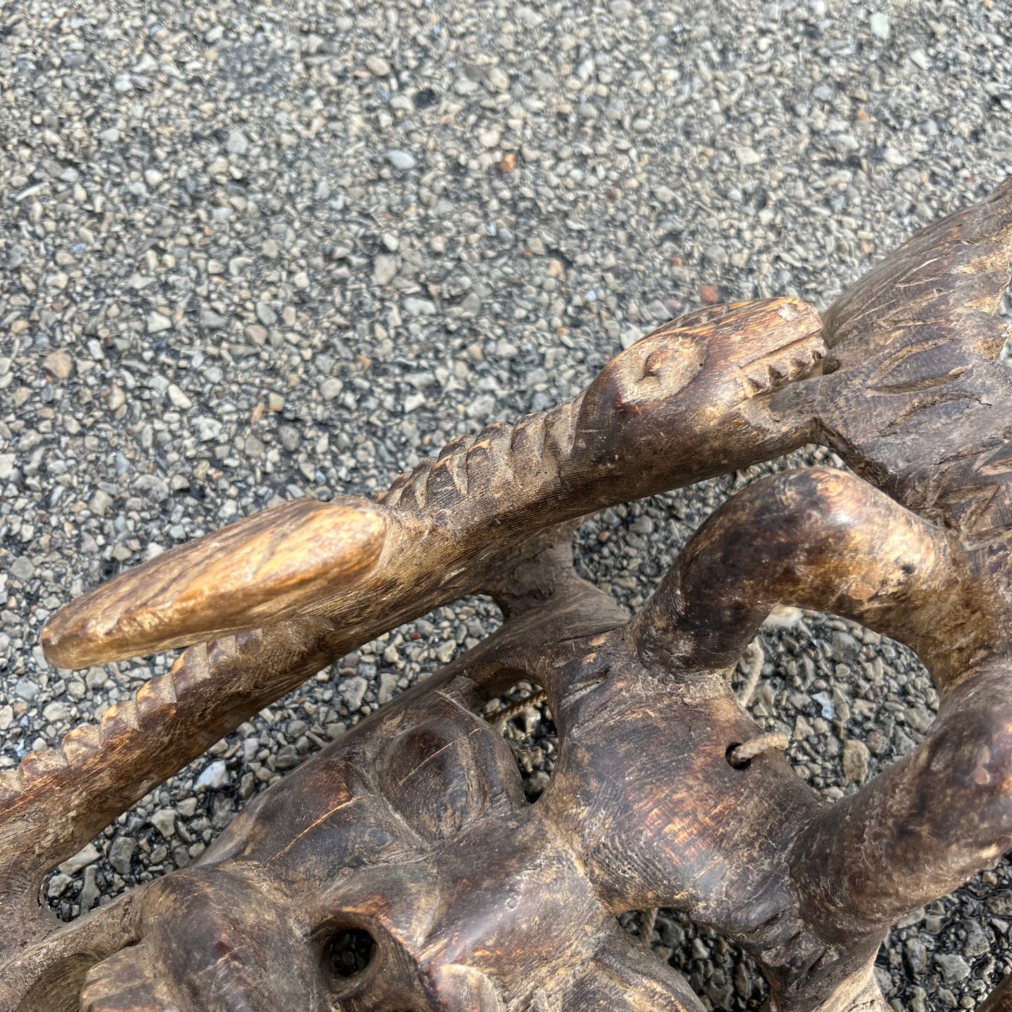 1950s Cherub devil mask from Jaleaca de Catalan.