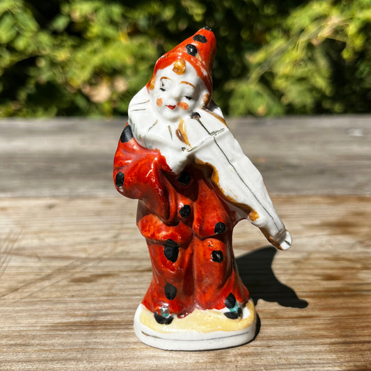 1950s Ceramic clown figurine.