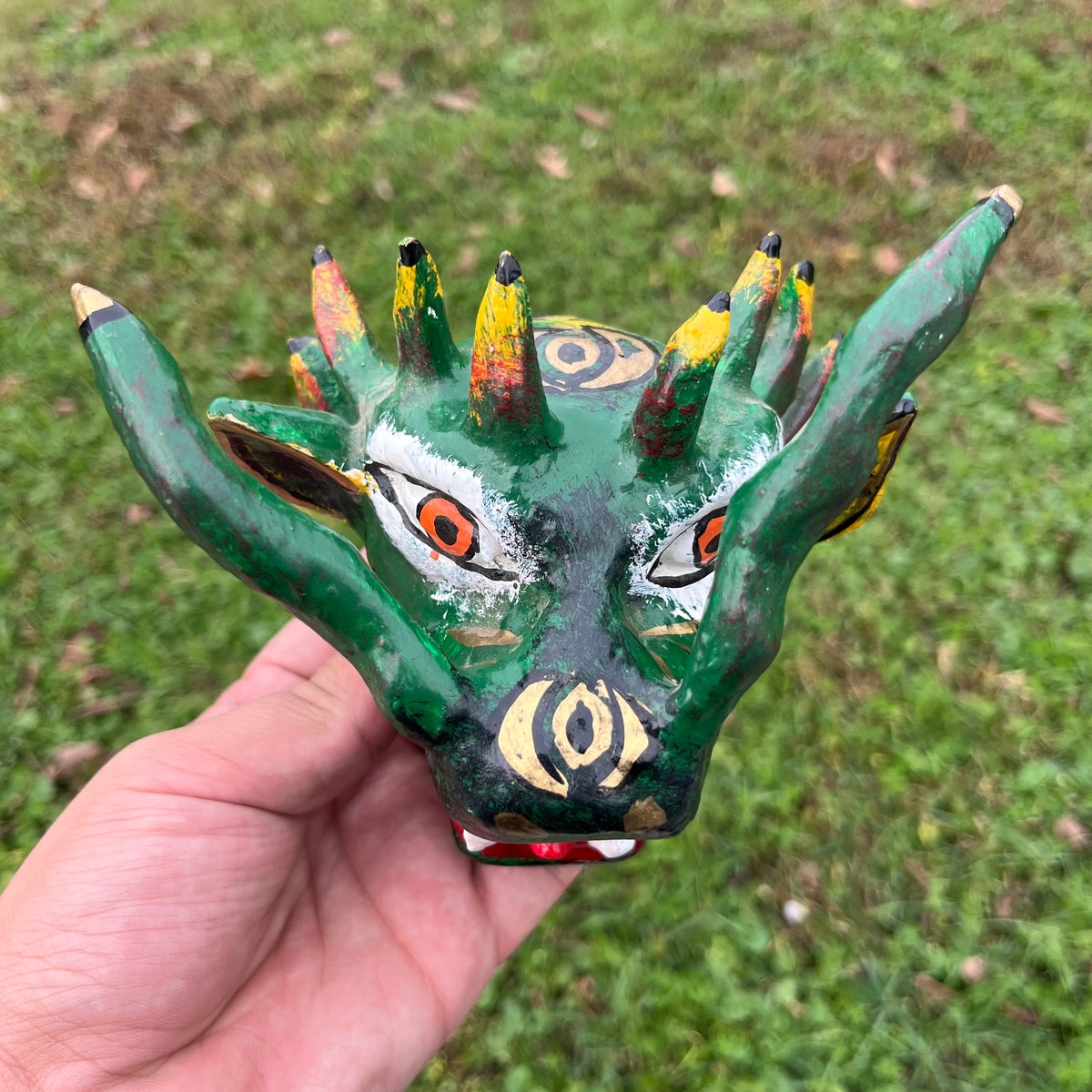 Vintage hand crafted dragon mask.