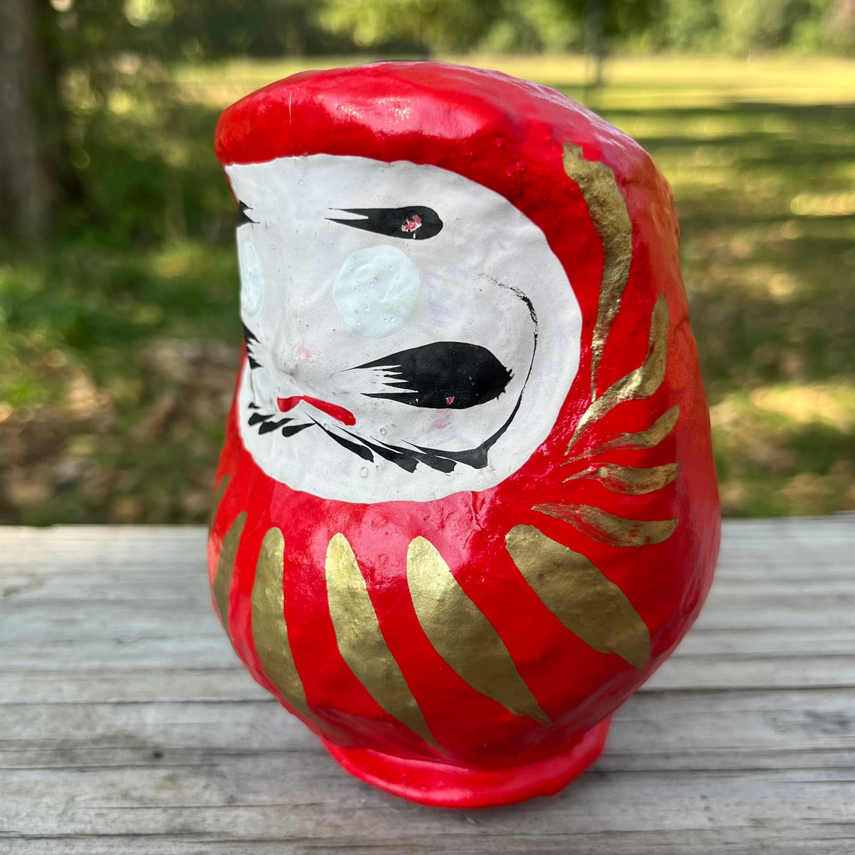Vintage paper mache Daruma doll.