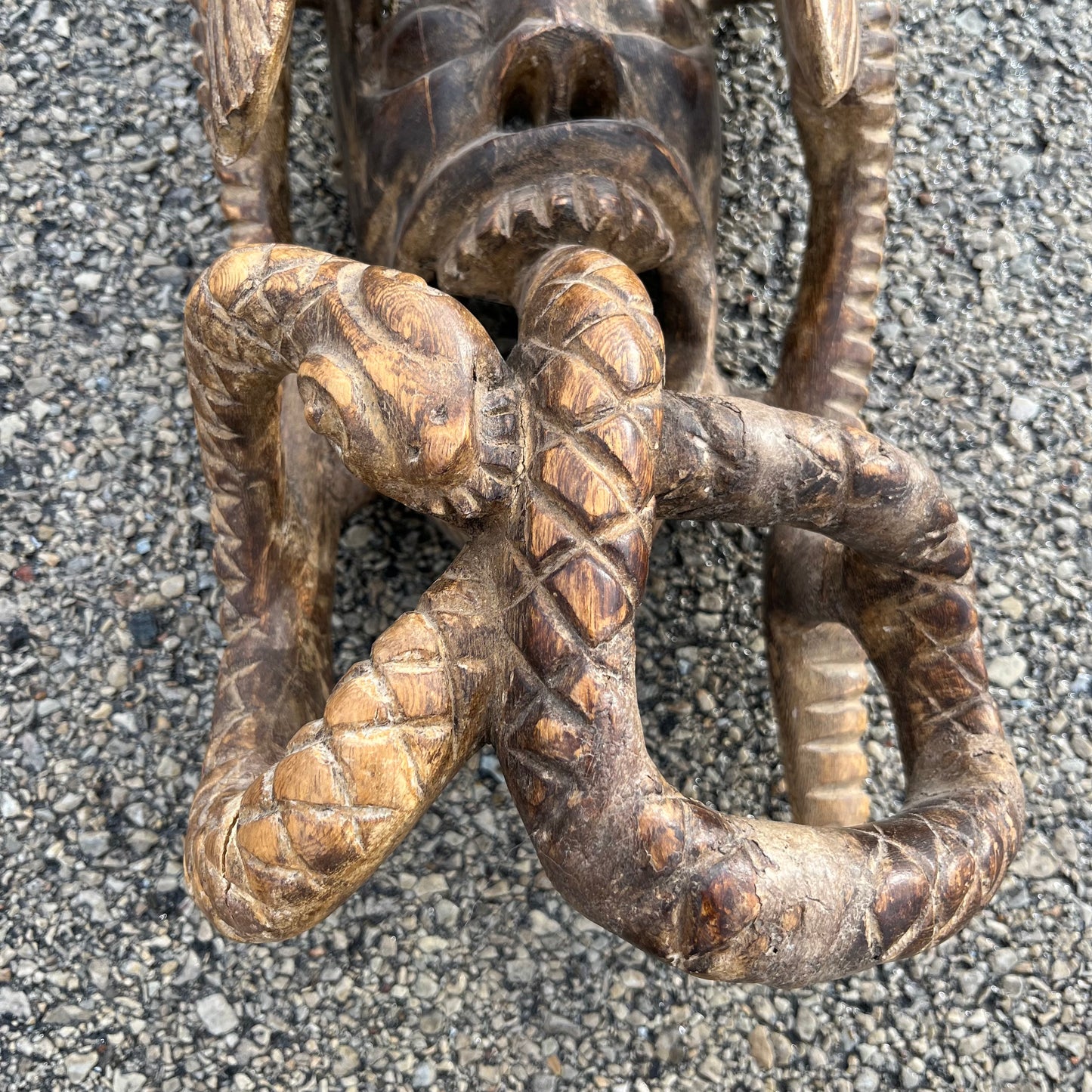 1950s Cherub devil mask from Jaleaca de Catalan.