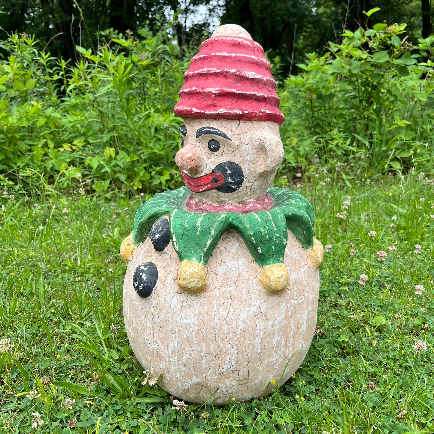 Vintage paper mache clown.