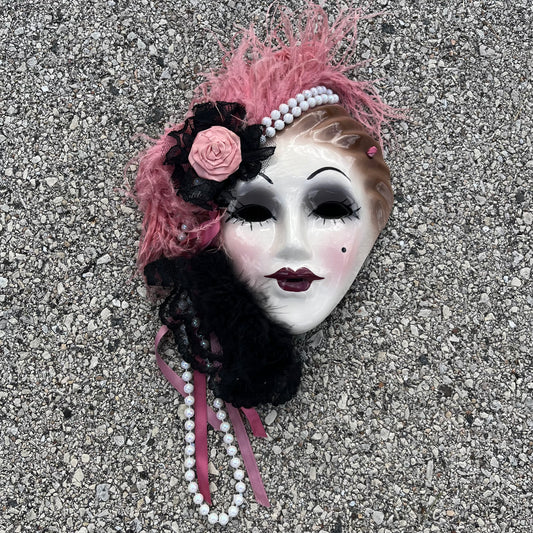 1980s ceramic lady mask.