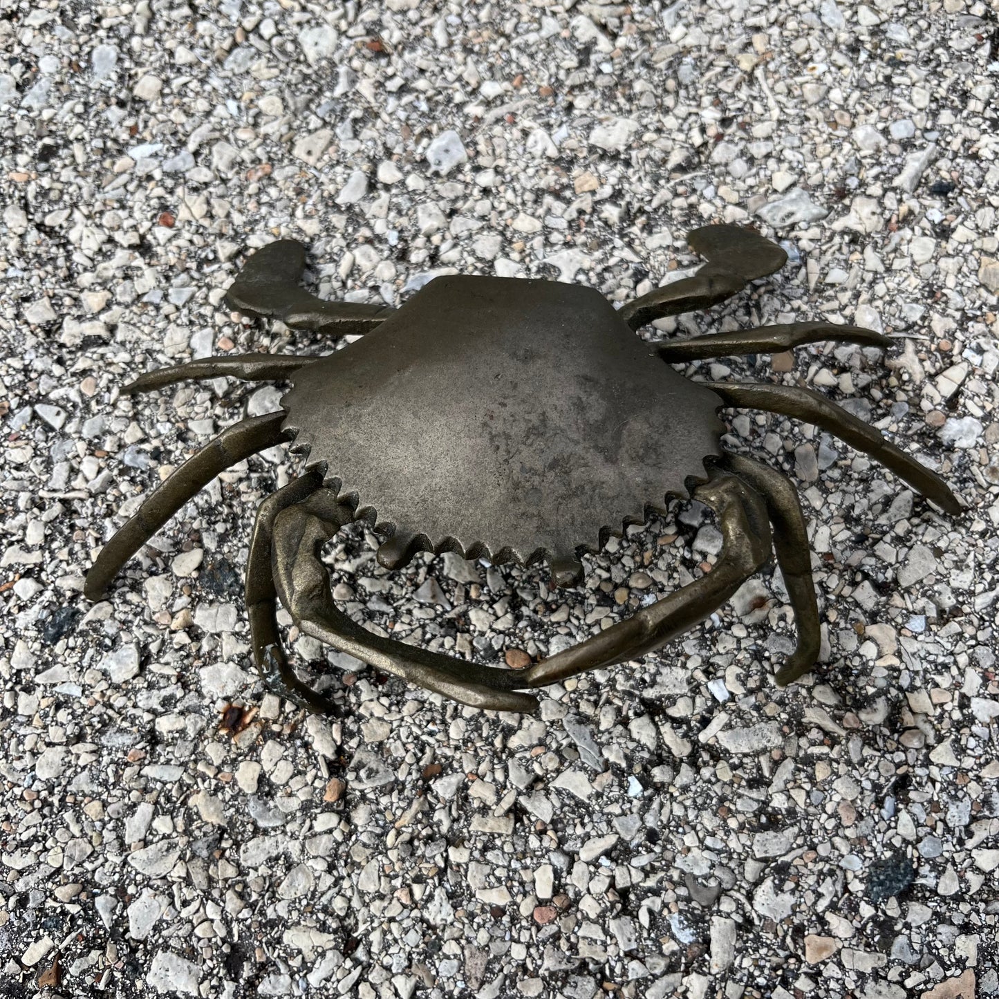 Vintage brass crab dish.