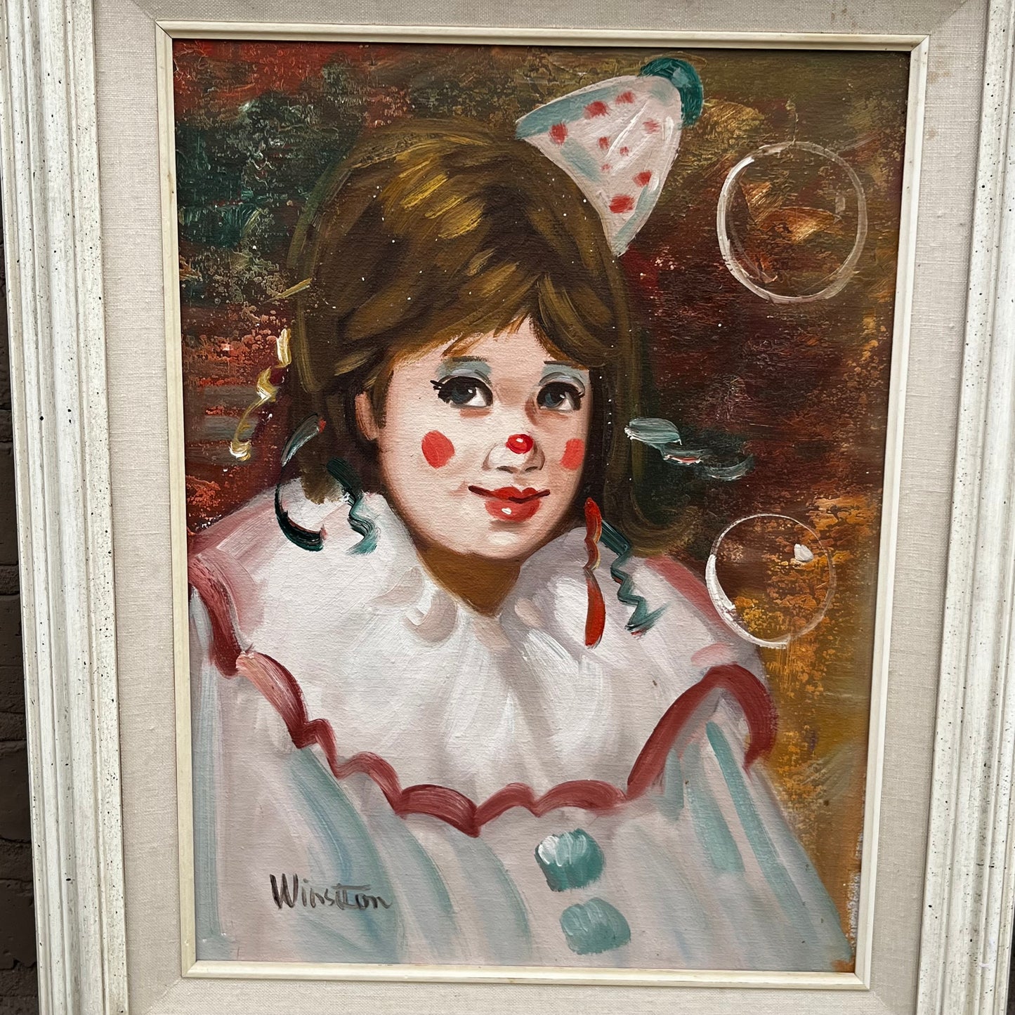 1980s Bubble clown painting.