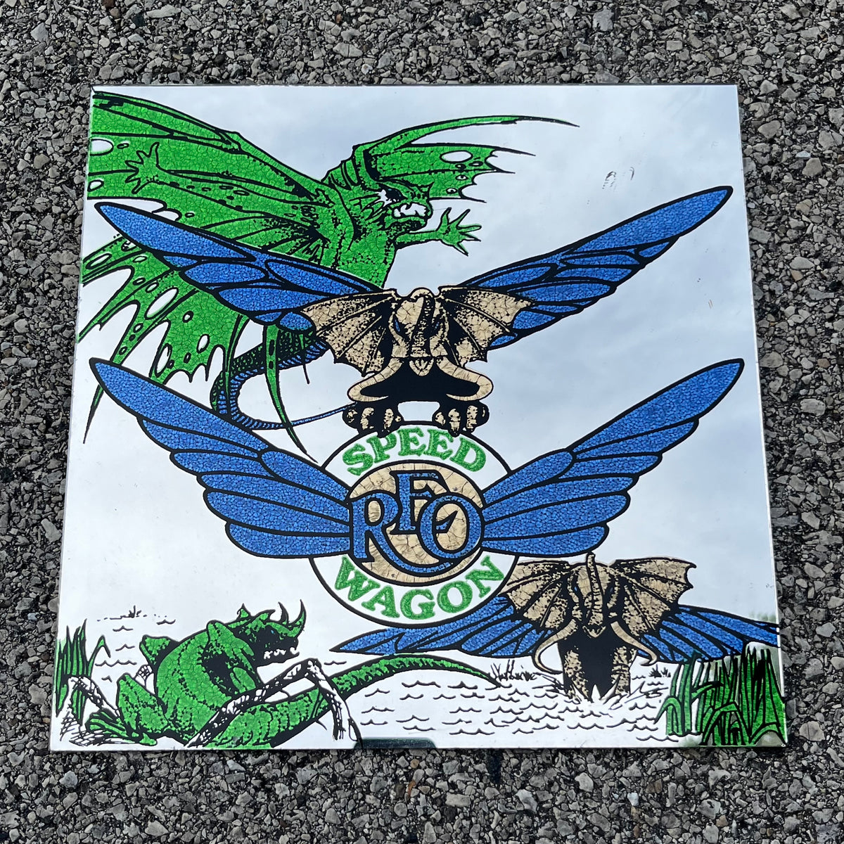 1980s REO speed wagon carnival  mirror.