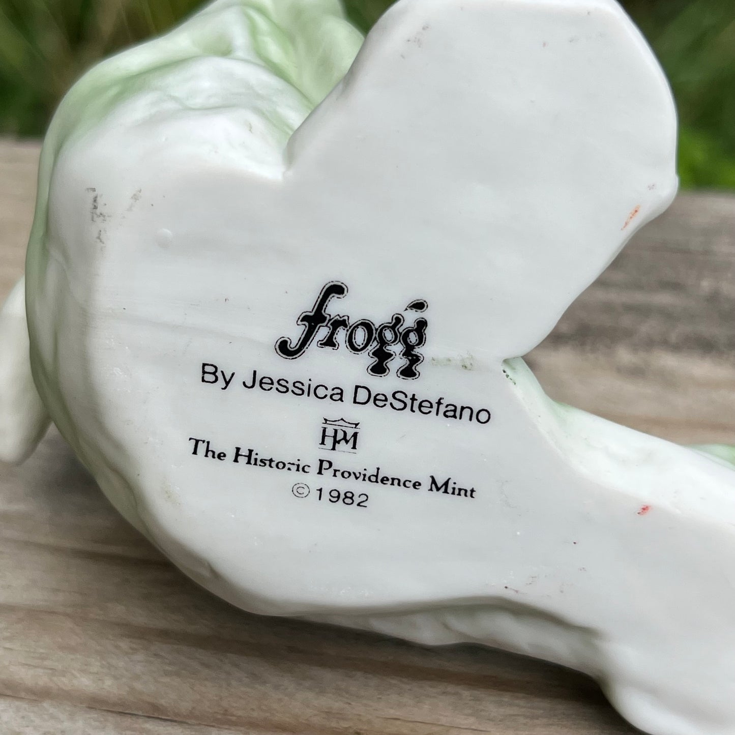 1982 Jessica DeStefano ceramic frog.