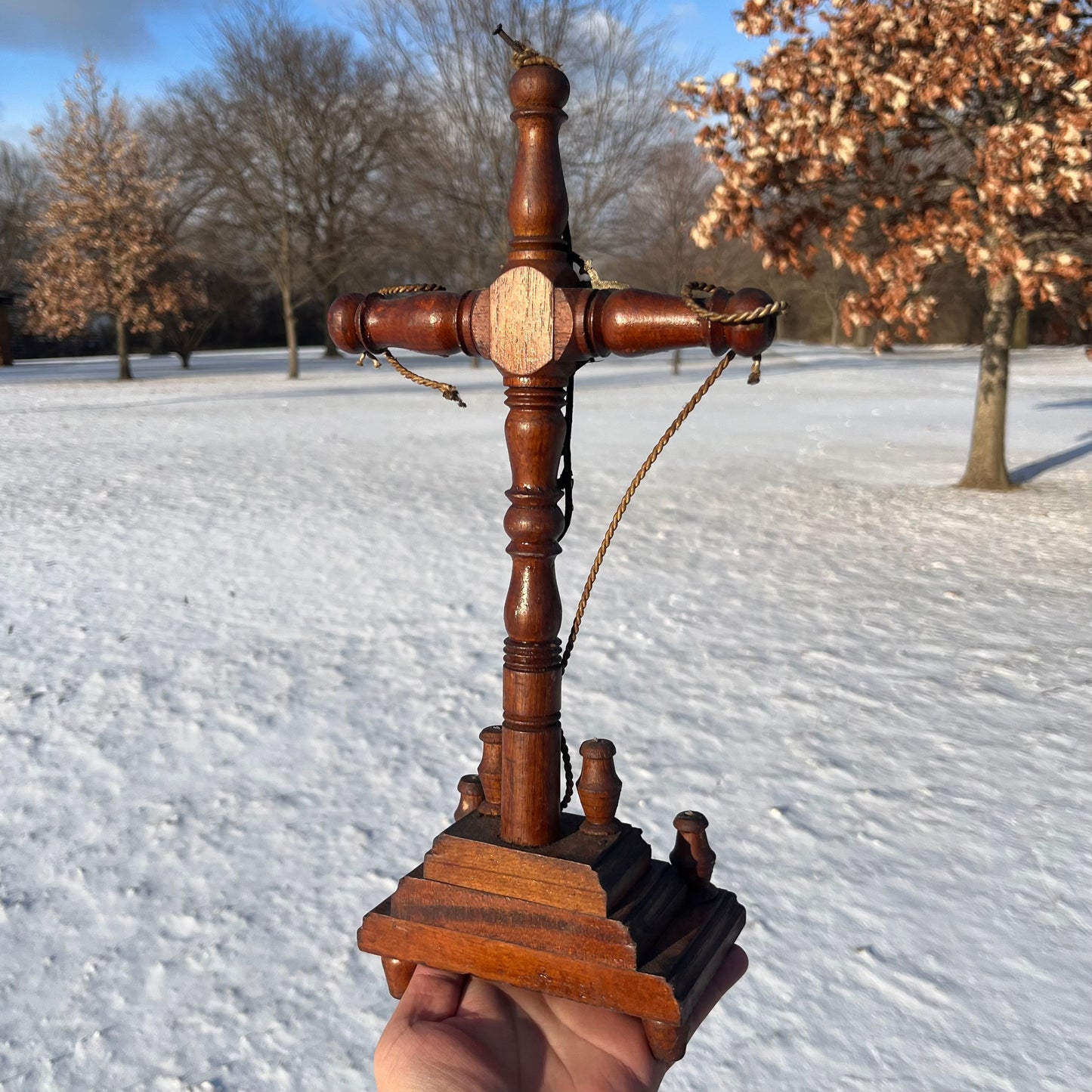 Early 1900s hand crafted crucifix.