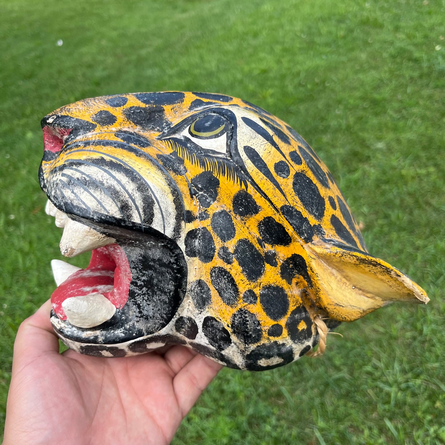 Vintage hand crafted jaguar mask.