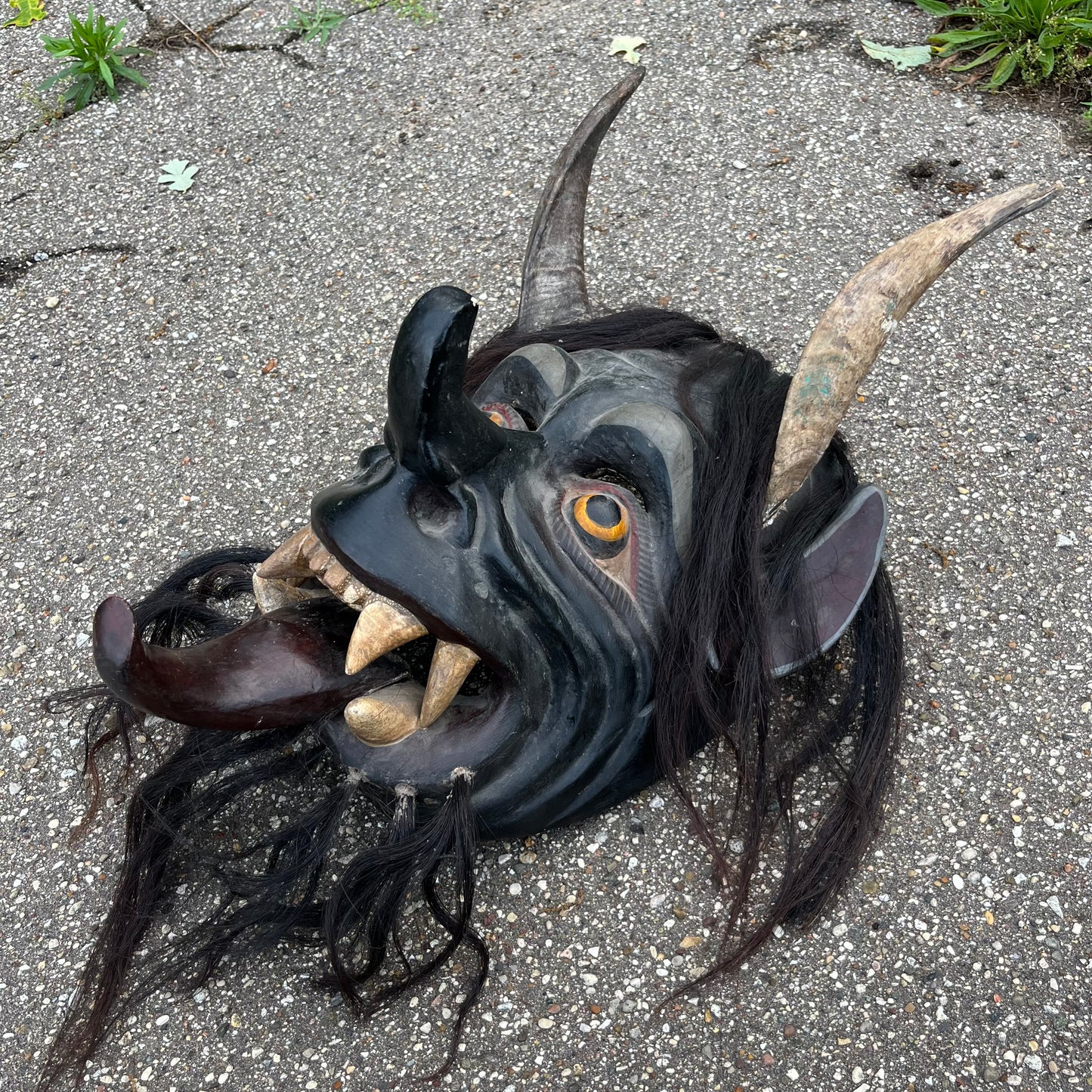Large 1980s Ceremonial Diablo mask. (Repaired)