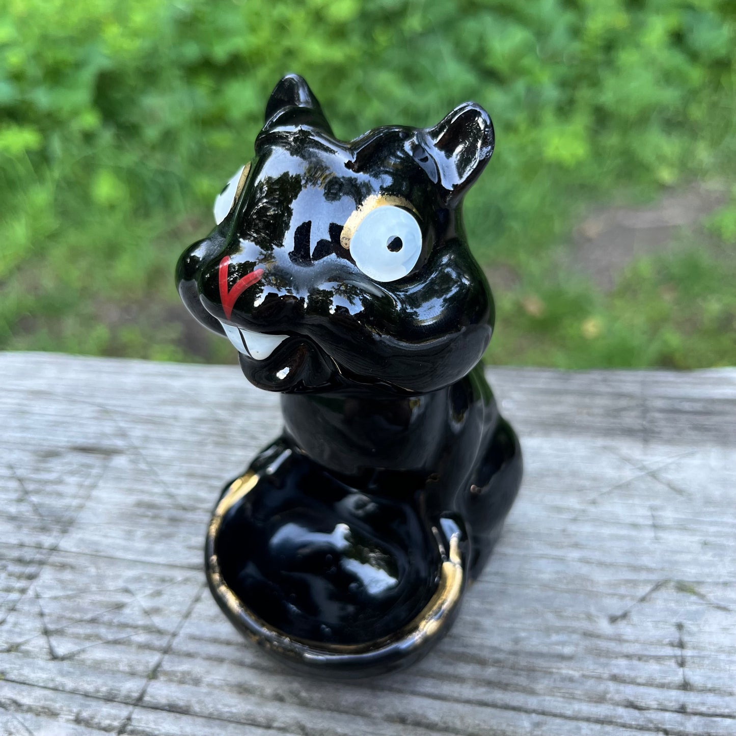 1950s Redware squirrel planter.