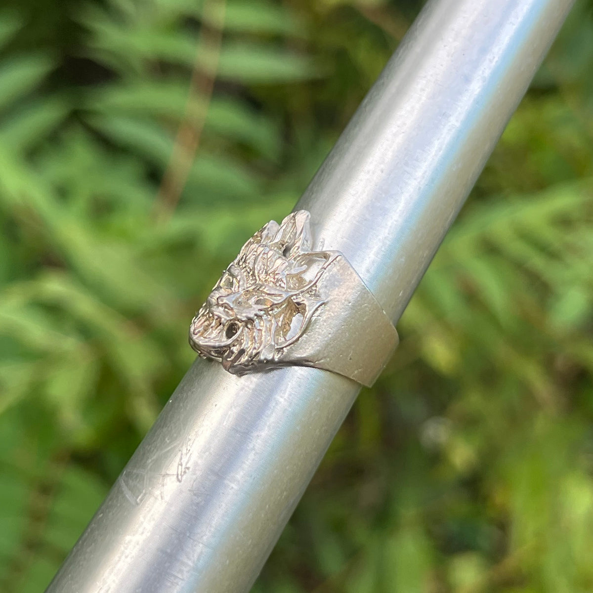 Vintage Sterling Silver Devil ring. Size 8.25.
