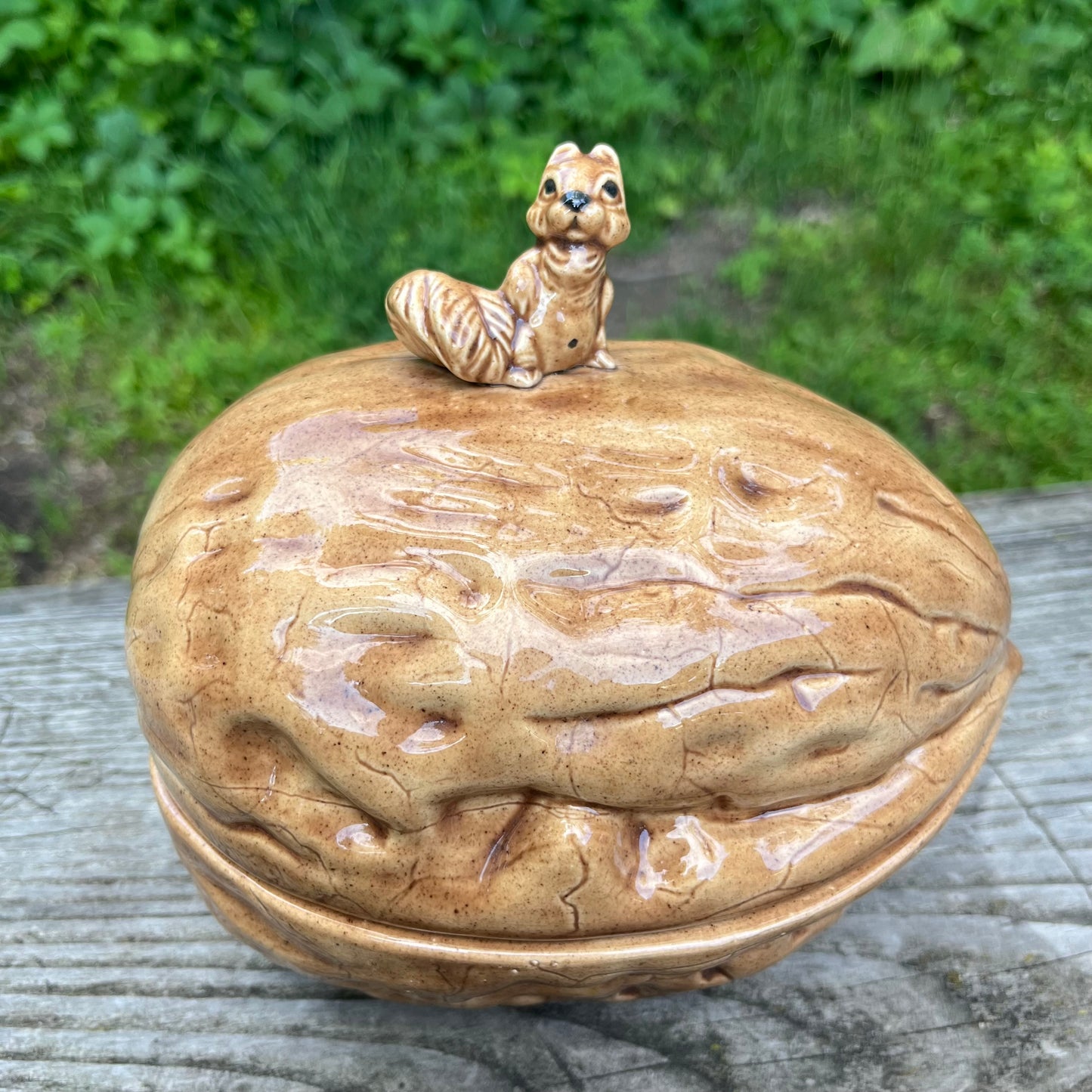 Vintage squirelly “Nuts to you” jar.
