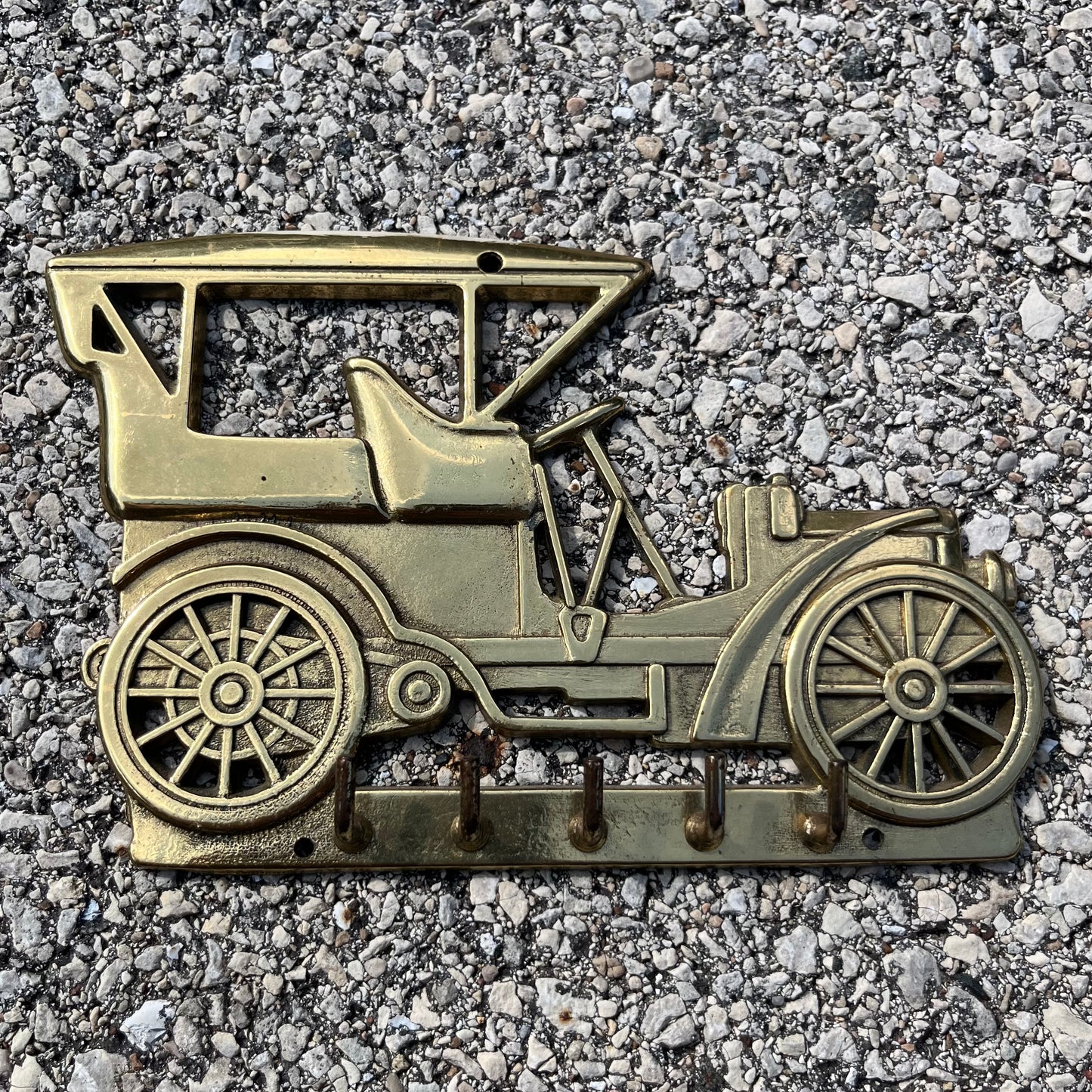 Vintage brass car key holder.