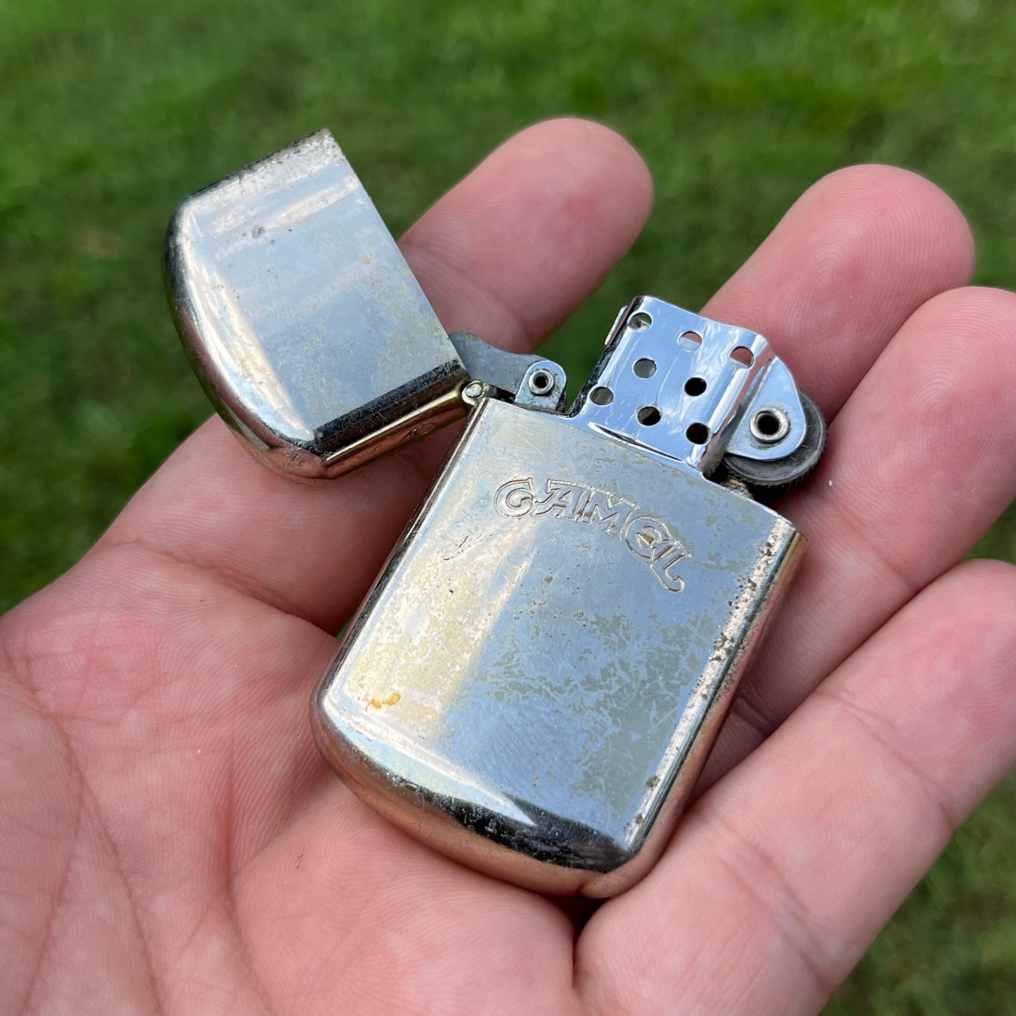 Vintage Camel flip lighter.