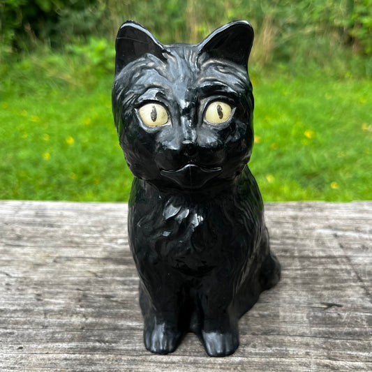Vintage black cat coin bank.