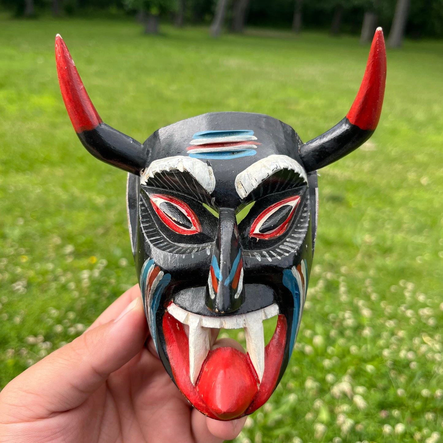 Vintage Oaxacan Diabo mask.