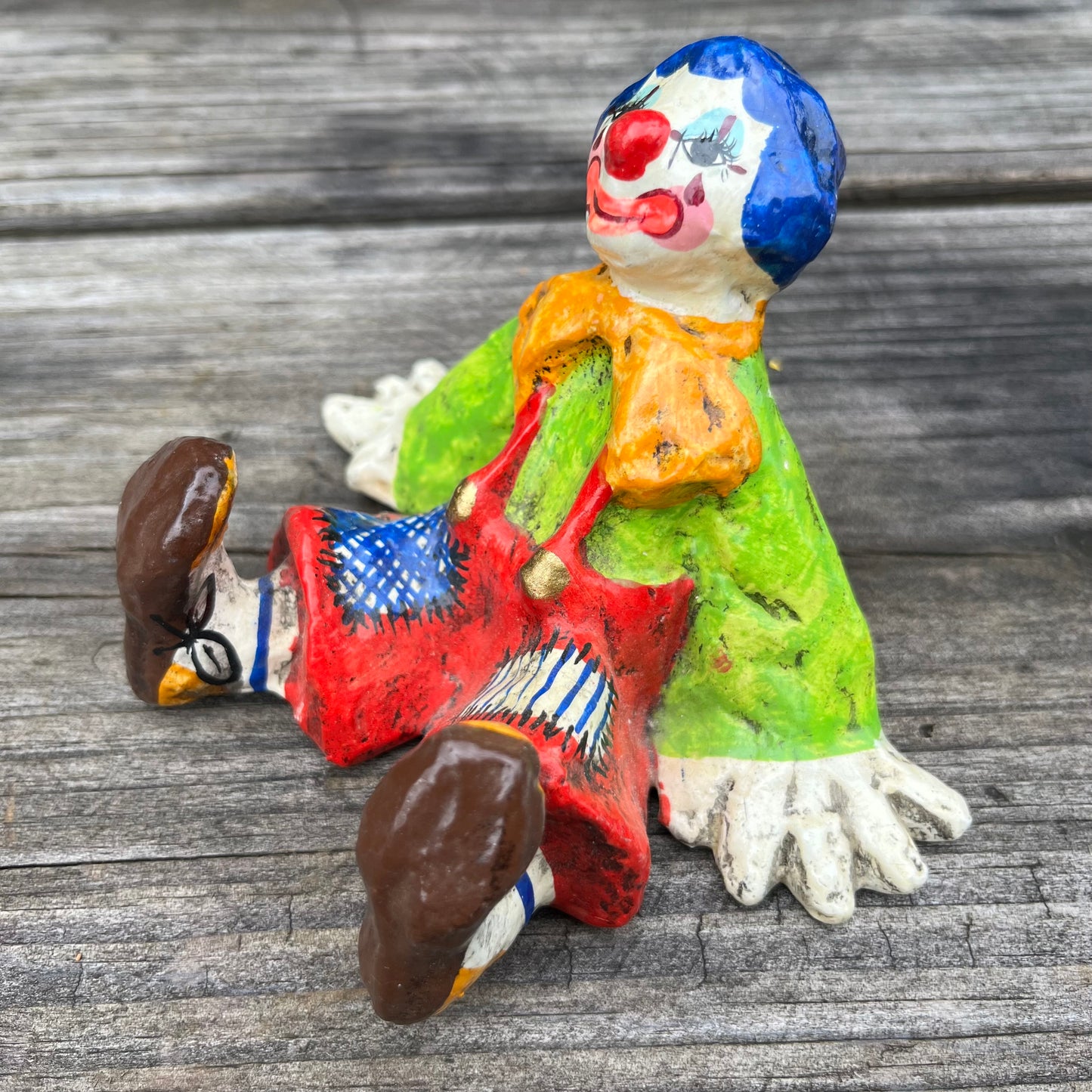 Vintage paper mache clown.