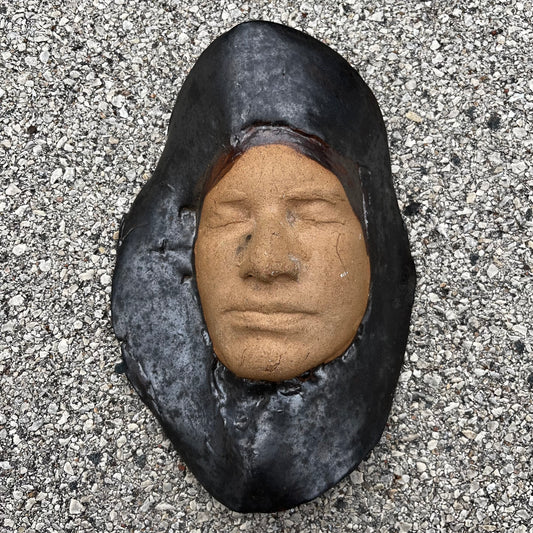 90s Hand crafted clay “Death mask”.