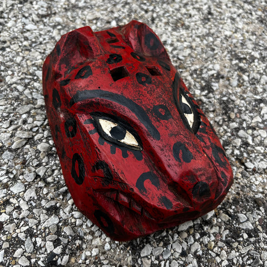 Vintage Guatemalan jaguar mask.