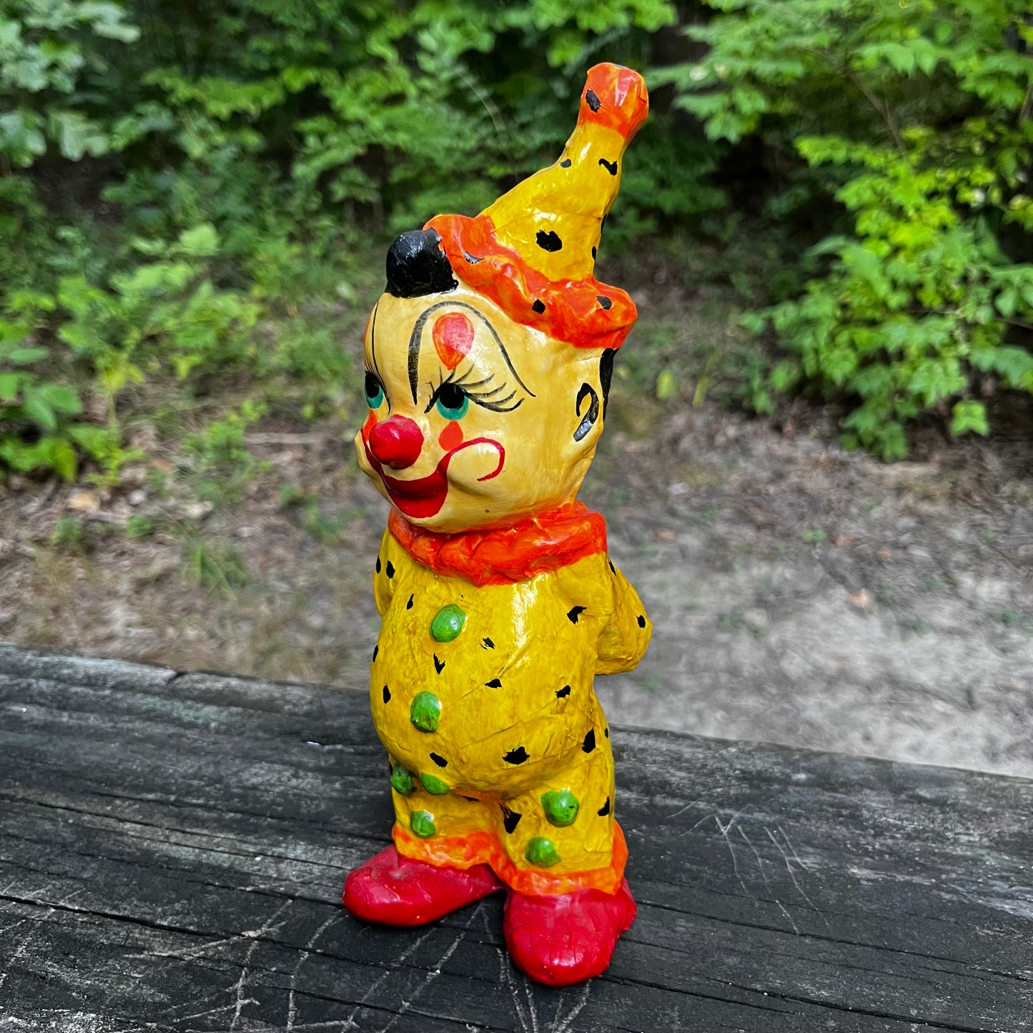 Vintage paper mache clown.
