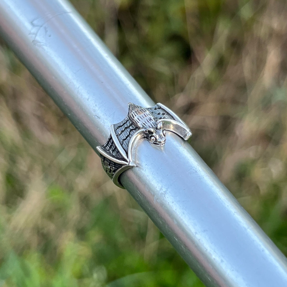 Sterling Silver Bat ring. Size 7.