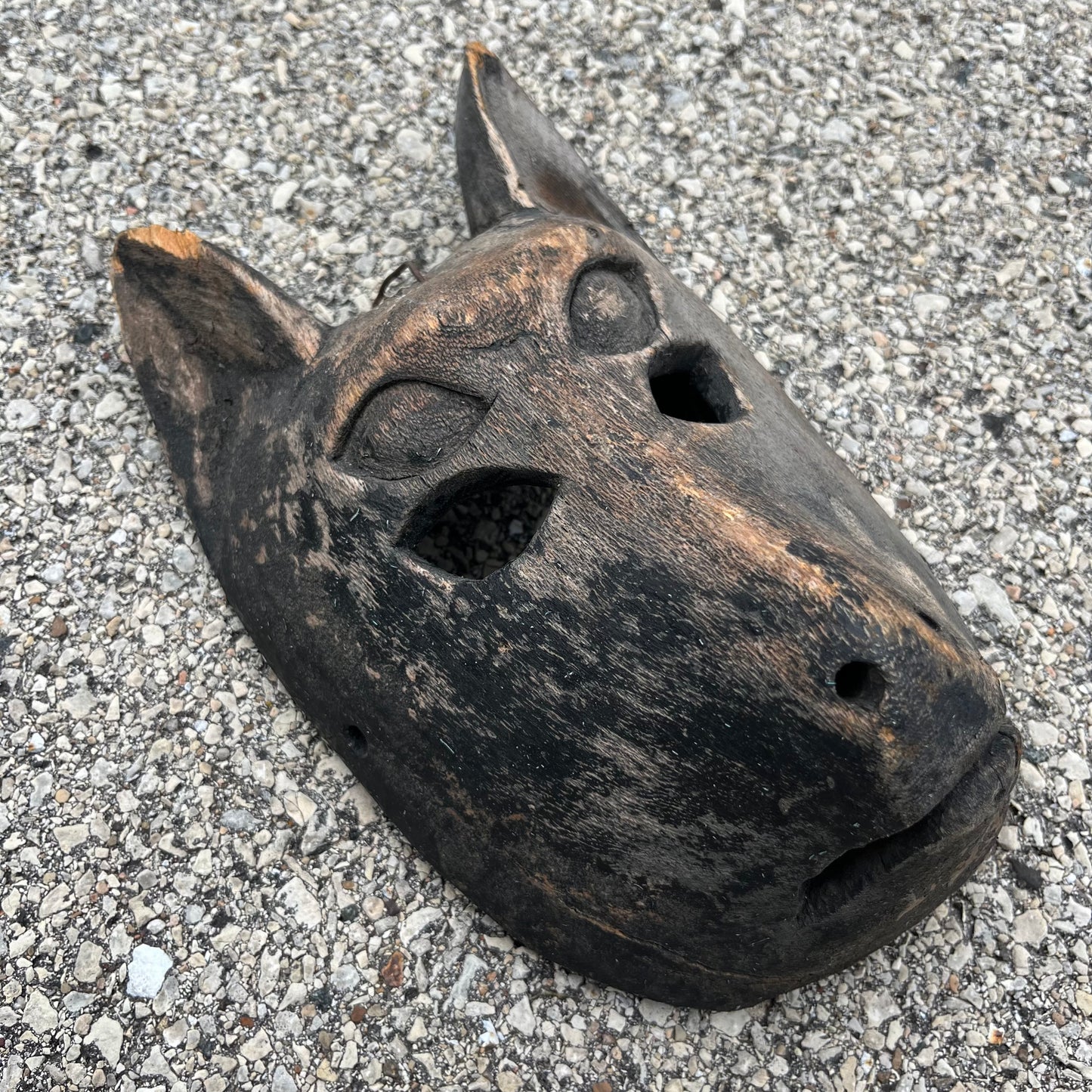 Vintage Mexican wolf mask.