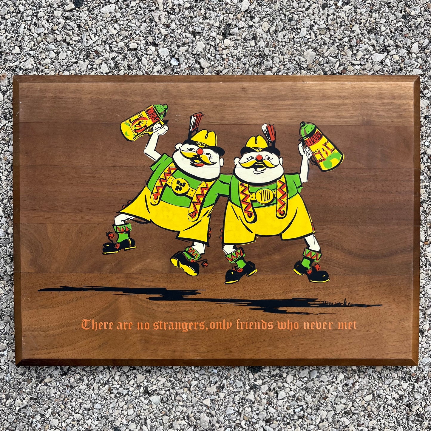 Vintage novelty bar plaque.