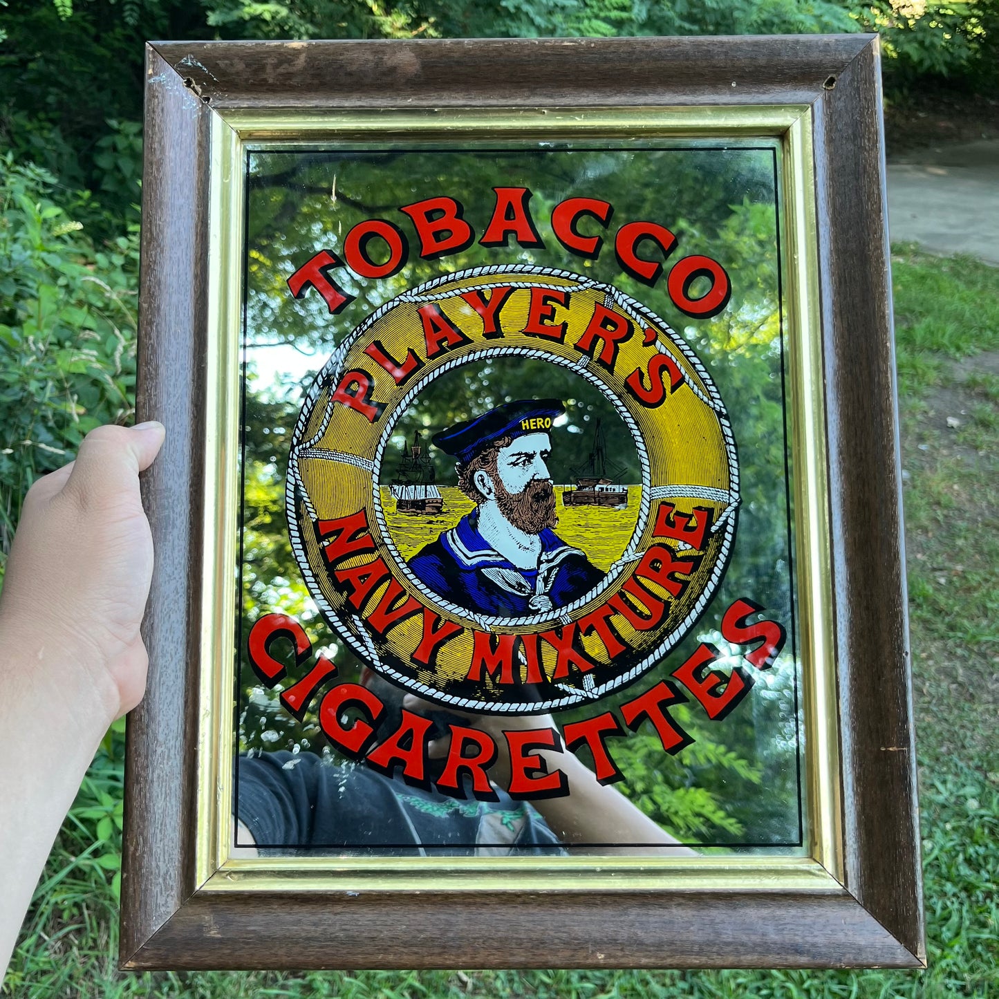 1970s Players Navy Mixture Tobacco Cigarettes mirror.